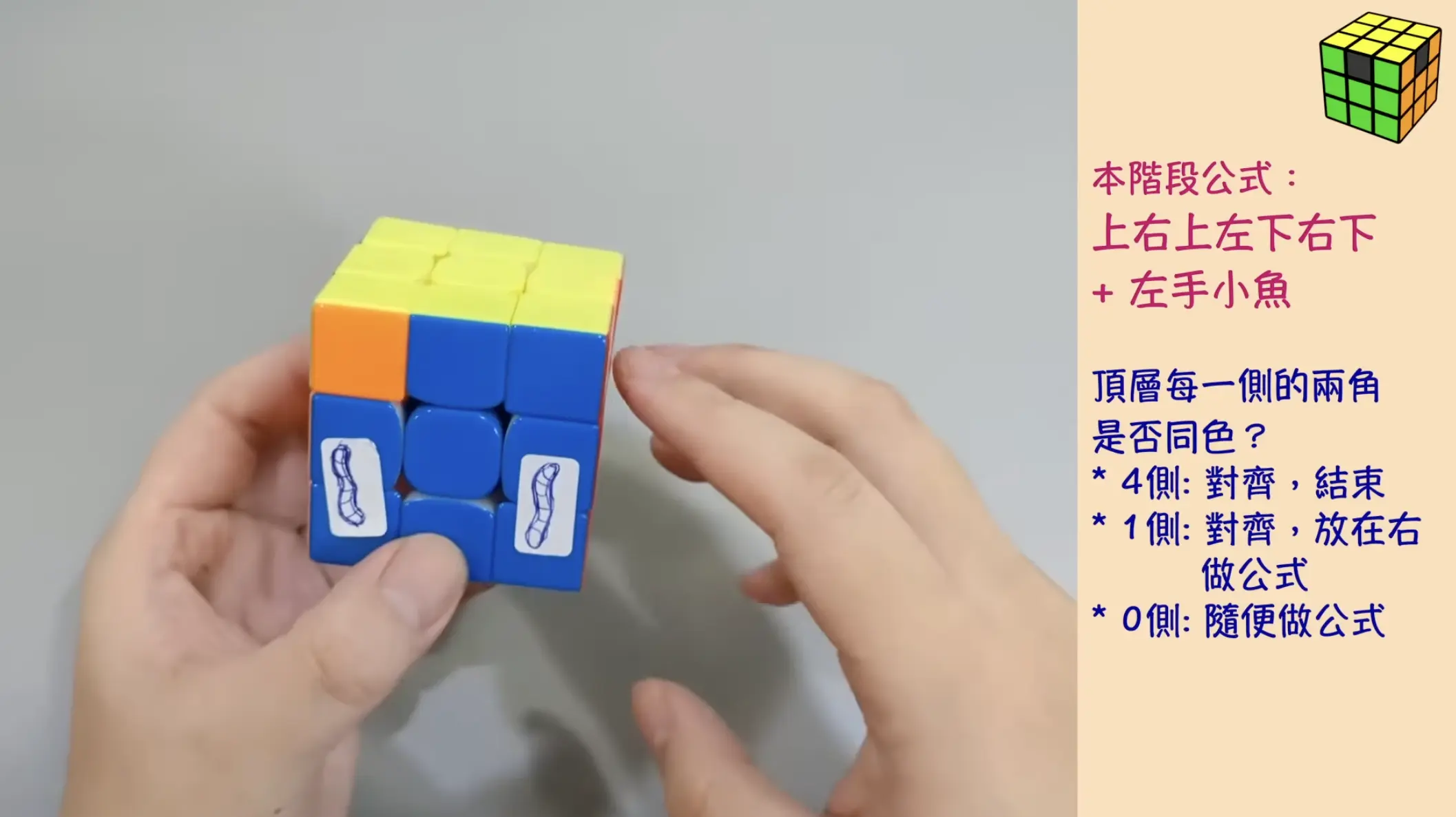 Rubiks cubes LBL step 7 hint