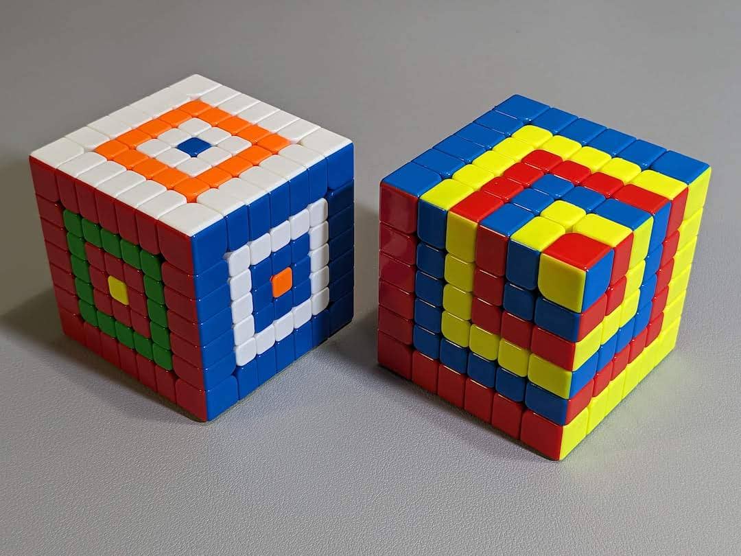 Some beautiful patterns of Rubiks cubes
